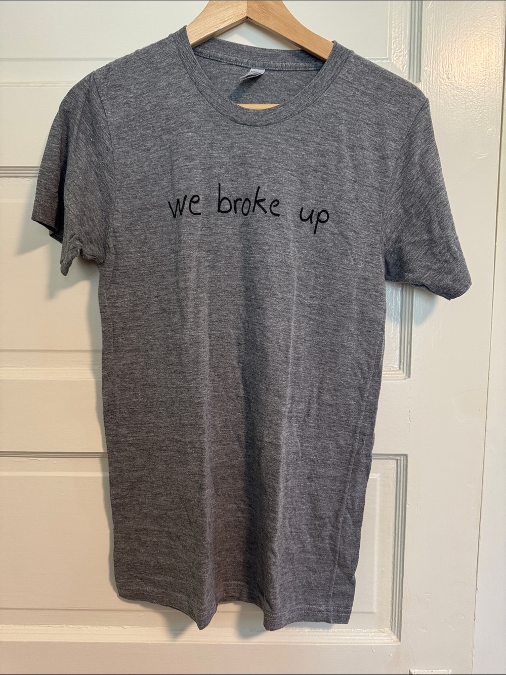 We Broke Up Graphic Tee - Gray Shirt